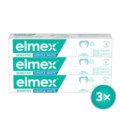 Elmex Zubní pasta Sensitive Gentle Whtie Tripack 3x75 ml