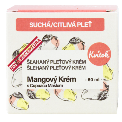 Kvitok Mangový krém pro citlivou a suchou pleť
