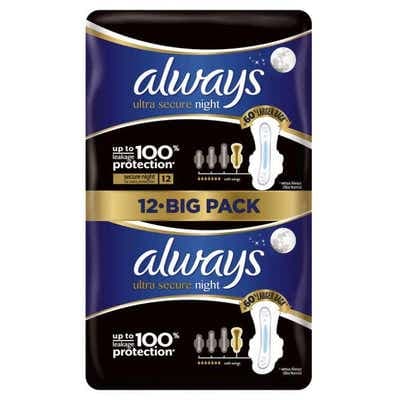 Always vložky Ultra Extra Night Protection