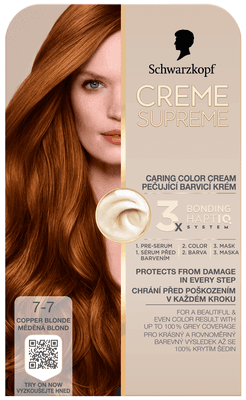 Schwarzkopf Creme Supreme Barva na vlasy 7-7 Měděná blond