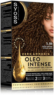 Syoss Oleo Intense Permanentní barva na vlasy 5-86 Půvabně hnědá