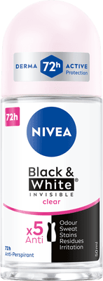 Nivea Invisible Black & White Clear Kuličkový antiperspirant