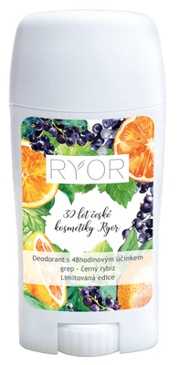 Ryor Deodorant s 48h účinkem vůní grepu a černého rybízu