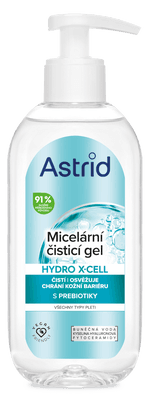 Astrid Hydro X-Cell Čistící micelární gel na tvář, oči a rty pro všechny typy pleti