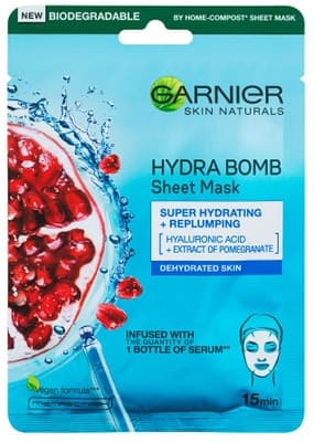Garnier Skin Naturals Hydratační a vyplňující textilní maska s výtažkem z granátového jablka