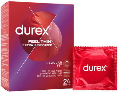 Durex Feel Thin Extra Lubricated Kondomy