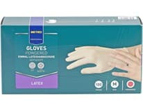 METRO PROFESSIONAL Rukavice latexové M bílé 100 ks