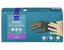 METRO PROFESSIONAL Rukavice nepudrované Latex černé vel. M 100 ks