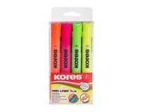 Kores Plus K-M Zvýrazňovač mix 4 ks