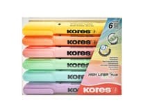 Kores Zvýrazňovač K-M Plus pastel 6 ks