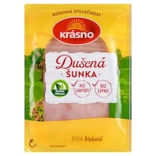 Krásno Dušená šunka standardní hranatá krájená 100g