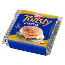 Zott Toasty Tavený plátkový sýr s Chesterem 8 x 18,75g (150g)
