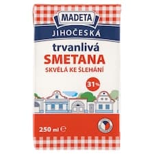 Madeta Jihočeská trvanlivá smetana 250ml
