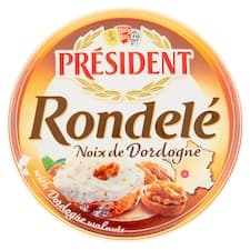 Président Rondelé jemný sýr s vlašskými ořechy z kraje Dordogne 125g