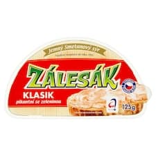 Zálesák Klasik pikantní se zeleninou jemný smetanový sýr 125g