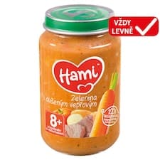 Hami Zelenina s dušeným vepřovým masozeleninový příkrm od ukončeného 8. měsíce 200g