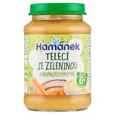 Hamánek Telecí se zeleninou a bramborovým pyré 190g