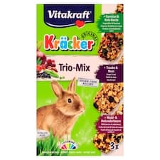 Vitakraft Kräcker Trio-mix králik - zelenina & ořech & lesní plody 3 x 56g