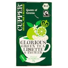 Cupper Bio zelený čaj se zázvorem a limetkou aromatizovaný 20 ks 35g