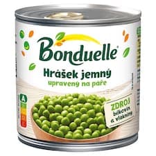 Bonduelle Hrášek jemný upravený na páře 320g