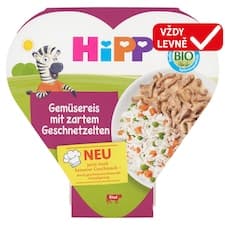 HiPP Bio rýže se zeleninou a hovězím masem 250g