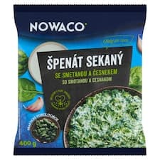 Nowaco Špenát sekaný se smetanou a česnekem 400g