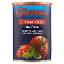 Giana Rajčata krájená s bazalkou 400g