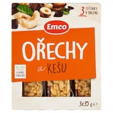 Emco Ořechy a kešu v hořké čokoládě 3 x 35g
