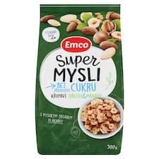 Emco Super Mysli Bez přidaného cukru křupavé ořechy & mandle 500g