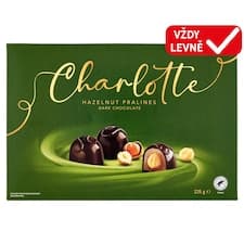 Charlotte Čokoládové bonbóny formované s náplní s lískovými ořechy 225g