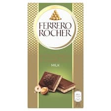 Ferrero Rocher Mléčná čokoláda s náplní s lískovými ořechy a makadamiemi 90g