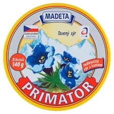 Madeta Primator tavený sýr 8 ks 140g