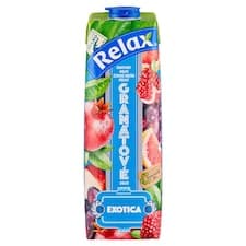 Relax Exotica ovocný nápoj grapefruit jablko červené hrozno příchuť granátové jablko 1l