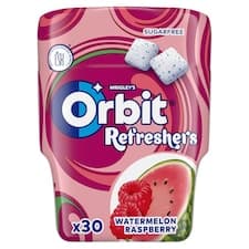 Wrigley's Orbit Refreshers žvýkačka bez cukru s příchutí melounu a malin 30 ks 67g