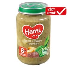 Hami masozeleninový příkrm Špenát s hovězím a brambory od uk. 8. měsíce 200g