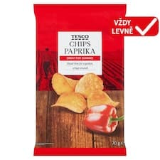 Bramborové lupínky smažené s paprikovou příchutí 70g