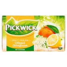 Pickwick Fruit Fusion Ovocnobylinný čaj s citrusovým oplodím a květem černého bezu 20 x 2g (40g)