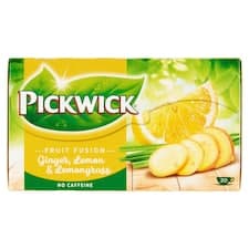 Pickwick Fruit Fusion Ovocnobylinný čaj se zázvorem, citronem a citronovou trávou 20 x 2g (40g)