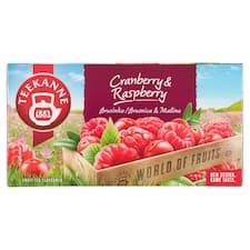 Teekanne World of Fruits Cranberry & Raspberry ovocno-bylinný čaj 20 x 2,25g (45g)