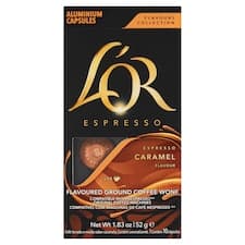 L'OR Espresso Caramel pražená mletá káva s příchutí karamelu v kapslích 10 ks 52g