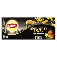 Lipton Earl Grey Lemon černý čaj aromatizovaný 25 sáčků 50g