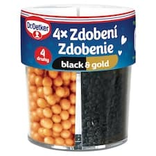 Dr. Oetker Zdobení 4 druhy black & gold 78g