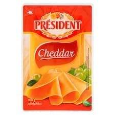 Président Cheddar plátky 100g