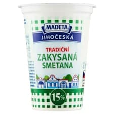 Madeta Jihočeská tradiční zakysaná smetana 15% 180g