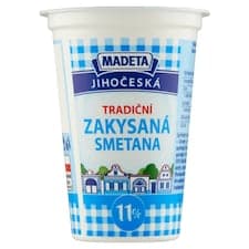 Madeta Jihočeská tradiční zakysaná smetana 11% 180g