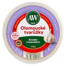 A.W. Olomoucké tvarůžky kousky s česnekem 125g