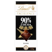 Lindt Excellence Extra jemná hořká čokoláda 90% 100g