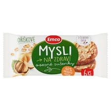Emco Mysli na Zdraví Ovesné sušenky oříškové 6 ks 60g