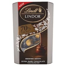 Lindt Lindor Extra hořká čokoláda s jemnou tekutou náplní 200g