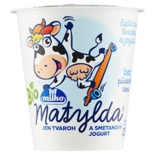 Milko Matylda Bio jen tvaroh a smetanový jogurt natur 125g